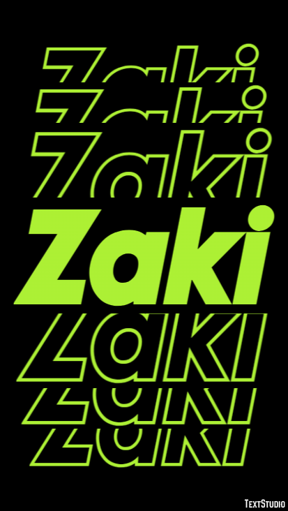 Zaki Text Effect