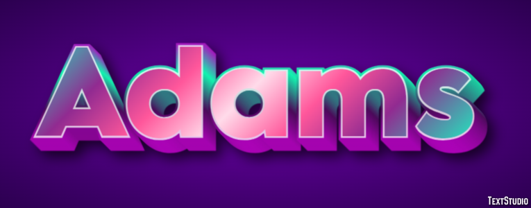 Adams Text Effect
