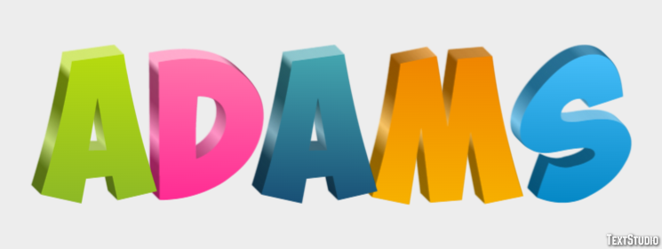 Adams Text Effect