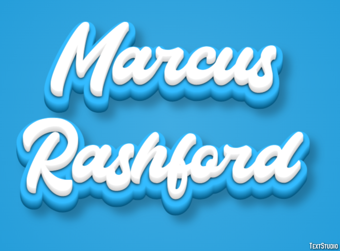 Marcus Rashford Efeito de texto