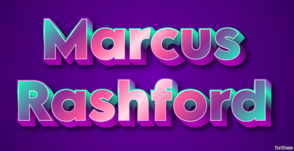 Marcus Rashford Texteffekt