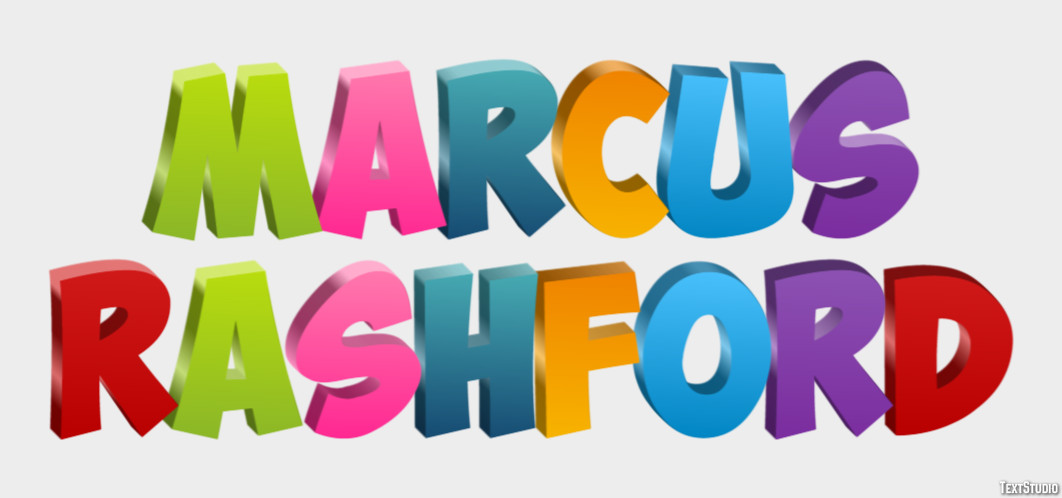 Marcus Rashford Texteffekt