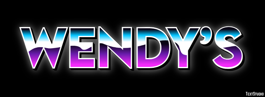 Wendy’s Text effect