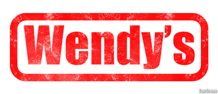 Wendy’s Text effect