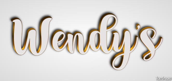 Wendy’s Text effect