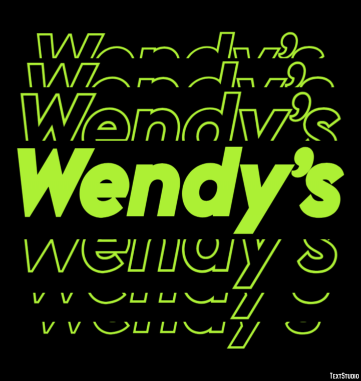 Wendy’s Text Effect