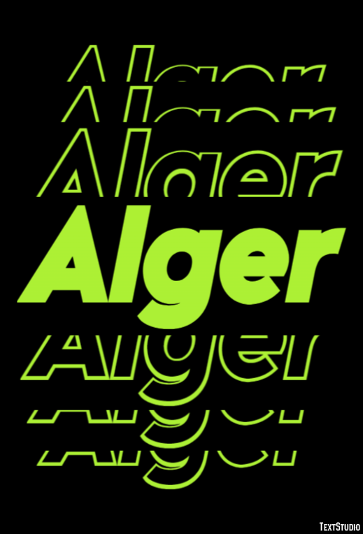 Alger Text effect