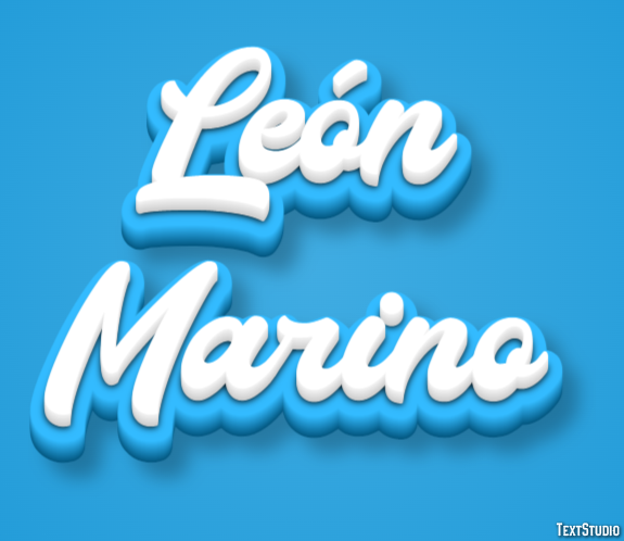 León Marino Efecto de Texto