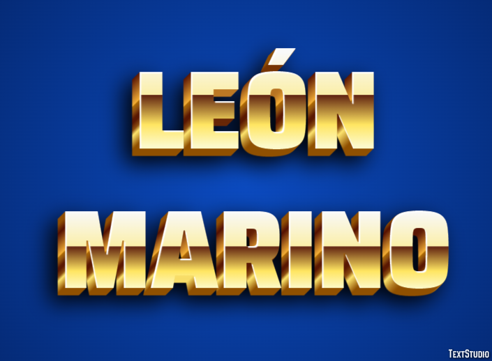 León Marino Efecto de Texto