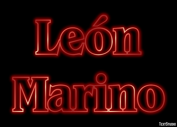 León Marino Efecto de Texto