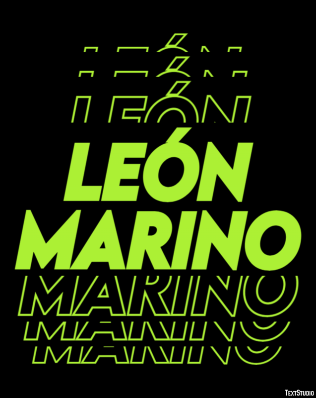 León Marino Efecto de Texto