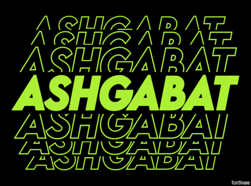 Ashgabat Текстовый эффект