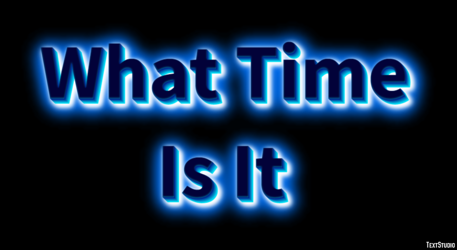 What Time Is It Effetto testo