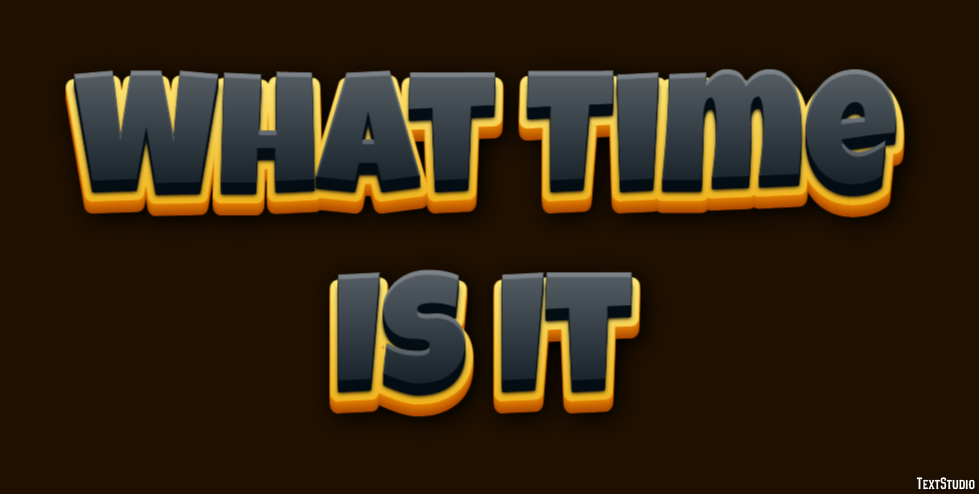 What Time Is It Effetto testo