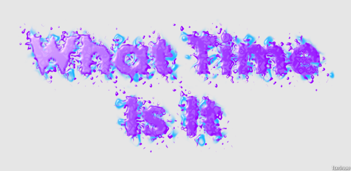 What Time Is It Efeito de texto