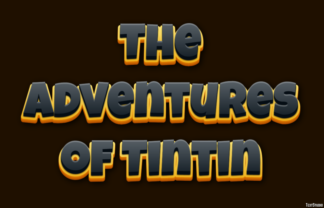 The Adventures of Tintin Text Effect
