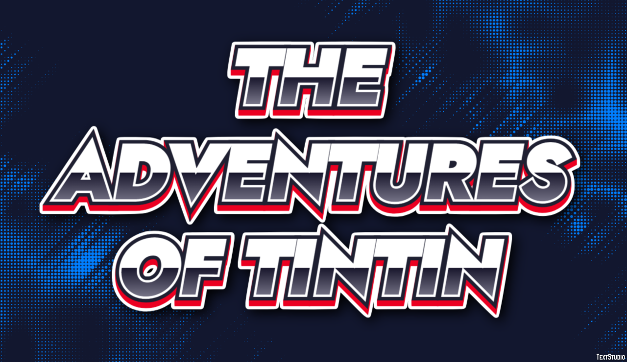 The Adventures of Tintin Texteffekt