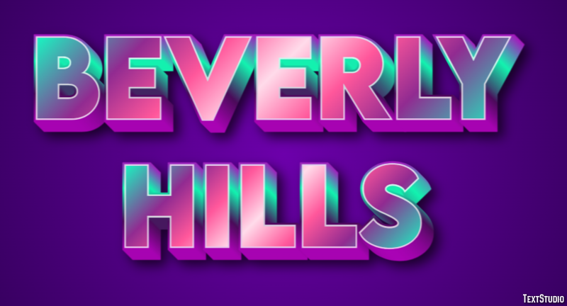 Beverly Hills Efeito de texto
