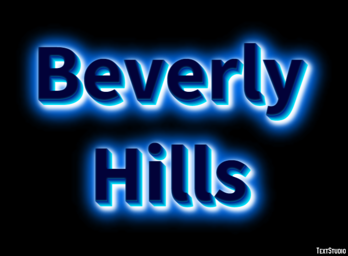 Beverly Hills Efekt tekstowy