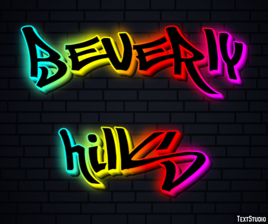 Beverly Hills Efekt tekstowy