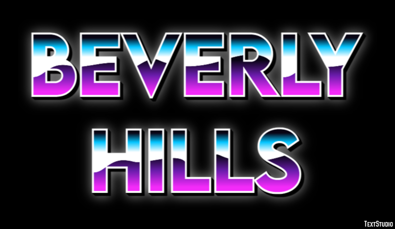 Beverly Hills Efekt tekstowy
