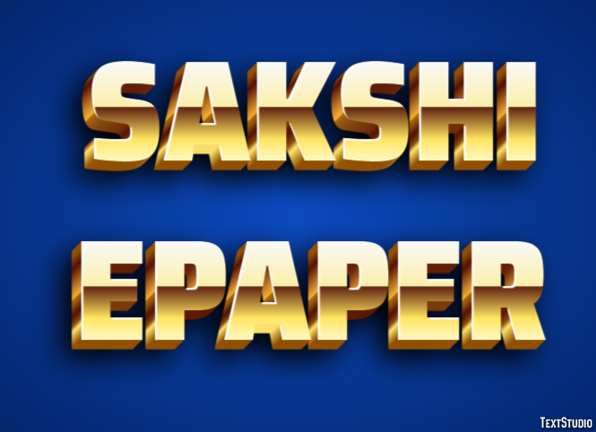 Sakshi Epaper Efeito de texto