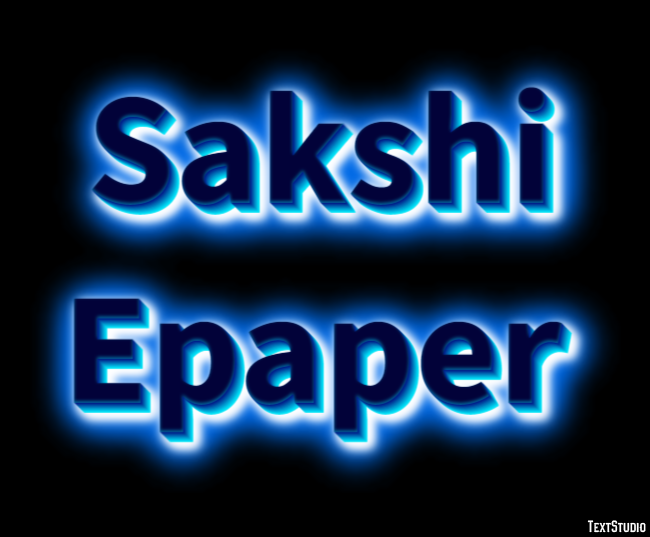 Sakshi Epaper Efeito de texto
