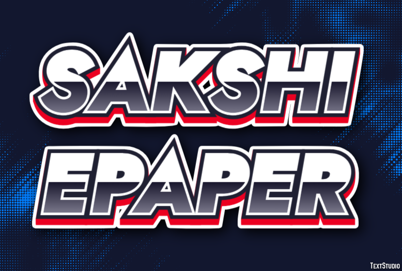 Sakshi Epaper Efeito de texto
