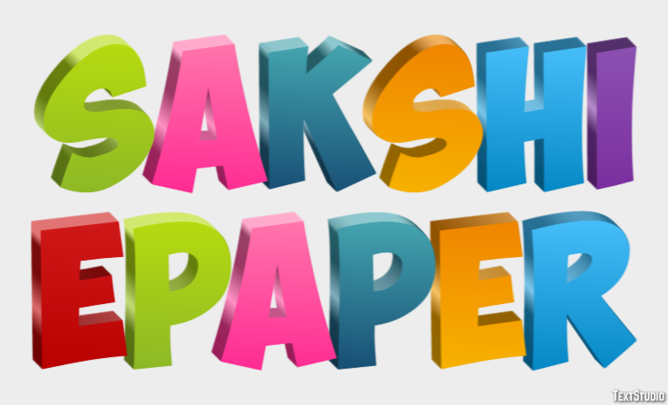 Sakshi Epaper Efeito de texto