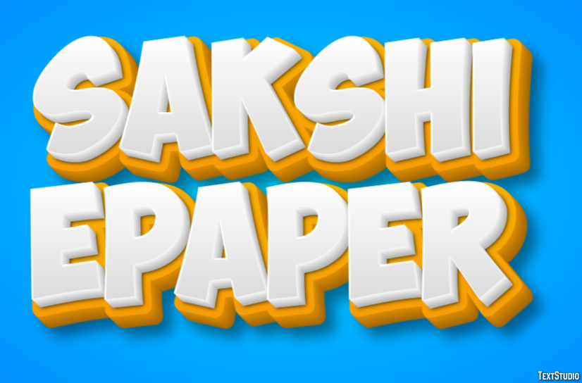 Sakshi Epaper Efeito de texto