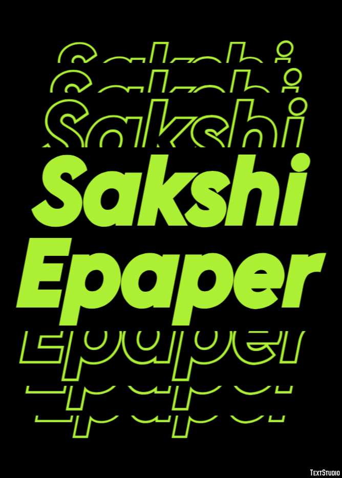 Sakshi Epaper Efeito de texto