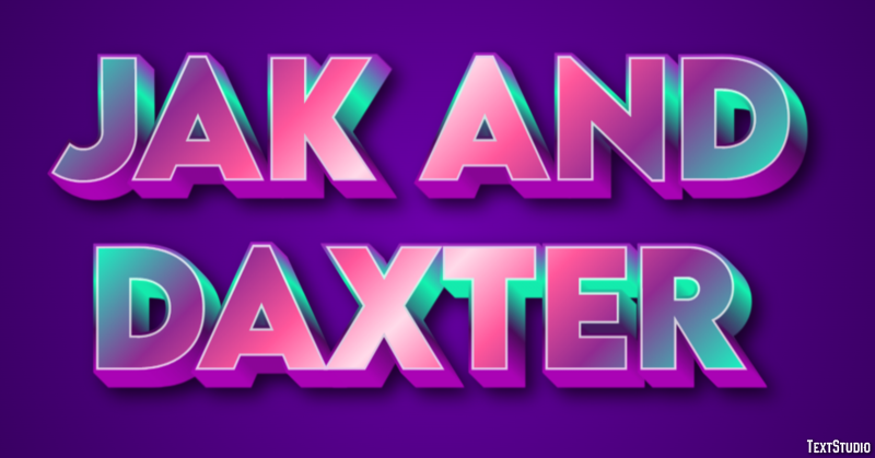 Jak and Daxter Эффект текста