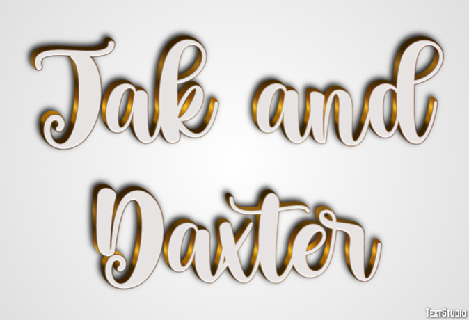 Jak and Daxter Текстовый эффект
