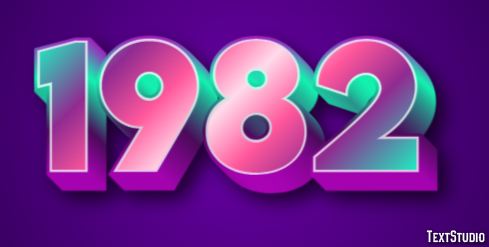 1982 Text Effect