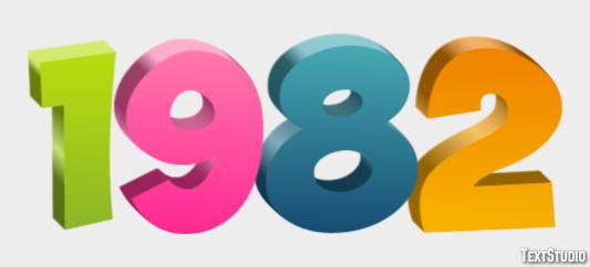 1982 Text Effect