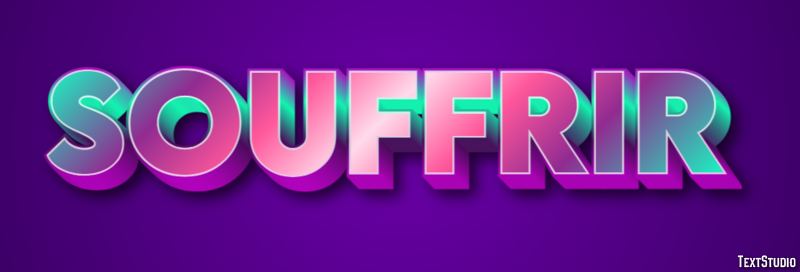 Souffrir Effet de texte