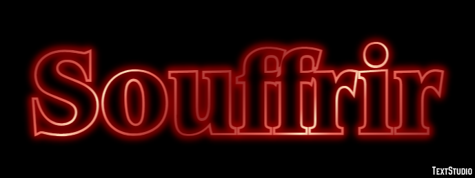 Souffrir Effet de texte