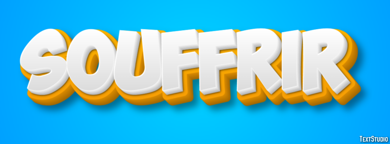 Souffrir Effet de texte