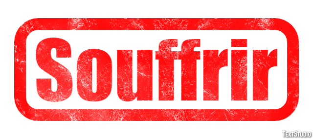 Souffrir Effet de Texte