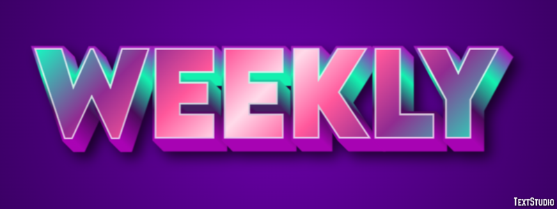Weekly Text Effect