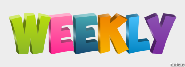 Weekly Text Effect
