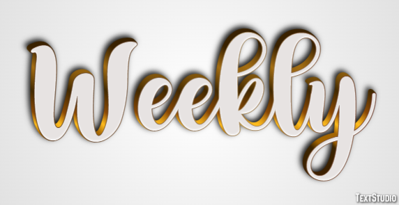 Weekly Text Effect