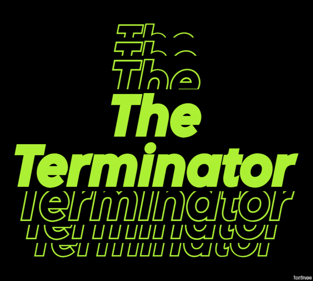 The Terminator Efecto de Texto