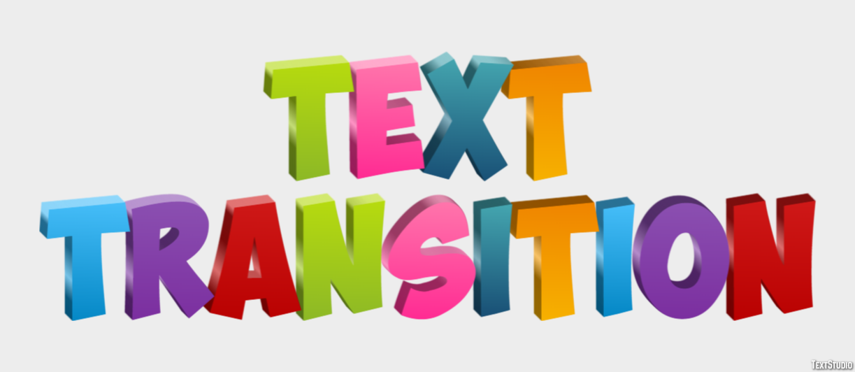Text Transition Texteffekt