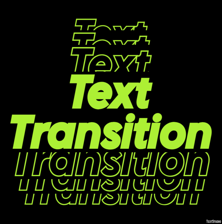 Text Transition Texteffekt