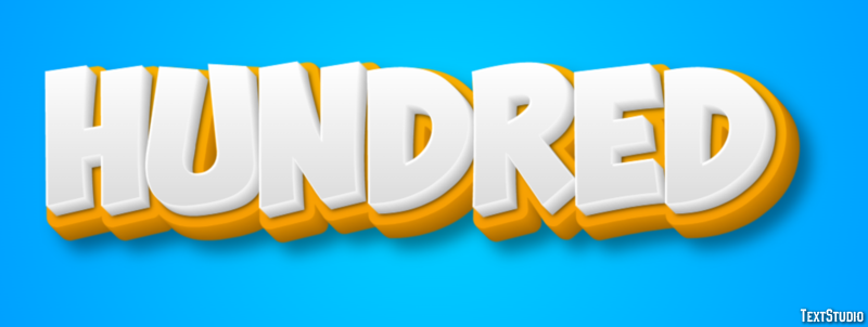 Hundred Text Effect