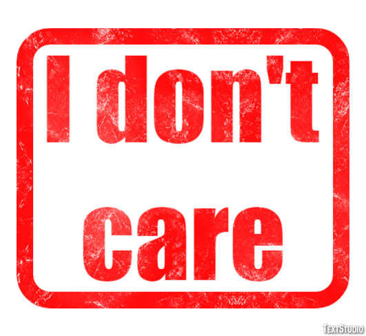 I don't care テキスト効果