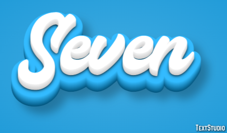 Seven Эффект текста
