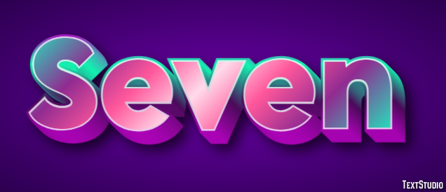 Seven Эффект текста