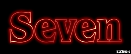 Seven Эффект текста